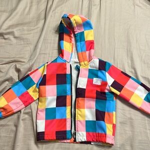 Girls fleece lined jacket. Size 4-5 (sz 110).